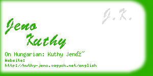 jeno kuthy business card
